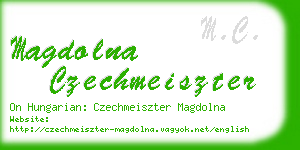 magdolna czechmeiszter business card